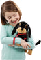 Animagic Waggles - Interactieve Knuffel Hond - Wandelt en blaft - Zwart