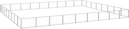 vidaXL - Hondenkennel - 72 - m² - staal - zilverkleurig