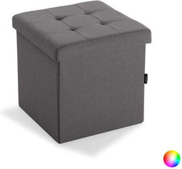 Bigbuy Home Verwijderbare poef - Linnen Hout MDF - 38 x 37,5 x 38 cm - Mosterd