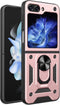 iMoshion Hoesje Geschikt voor Samsung Galaxy Z Flip 5 Hoesje - iMoshion Rugged Backcover met ring flip versie - Rosé Goud
