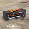Korona 45080 | Mini - Gourmetstel | Mini Raclette met 2 Pannetjes & Spatels | Met Antiaanbak-Grillplaten | 400 Watt | Afmetingen grill oppervlak: 21x8.5 cm
