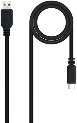 Nanocable 10.01.2101-L150 - USB C naar USB A - 1,5 m - Zwart