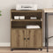 vidaXL - Printerstandaard - met - wielen - Artisan - Eiken - 60x48x74 - cm