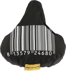 Niet Verkeerd Zadeldek Barcode 17 X 25 Cm Polyester Zwart/wit