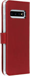 Selencia Galaxy S10 - Echt Lederen Bookcase - 3 Pashouders - Rood