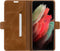 Dbramante1928 Galaxy S21 Ultra - Flip cover - Magneetsluiting en pasjesvakjes - Cognac
