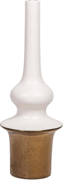 PTMD Diani Vaas - H54 x Ø19 cm - Keramiek - Wit
