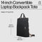 HP 9C2H0AA - Convertible Laptoptas - Waterbestendig - Zwart