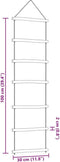vidaXL - Wanddecoraties - laddervormig - 2 - st - 30x100 - cm - naturel - tak
