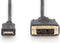 Digitus AK-330300-100-S HDMI-kabel HDMI / DVI Adapterkabel HDMI-A-stekker, DVI-D 18+1-polige stekker 10.00 m Zwart Schr