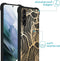 iMoshion Hoesje Geschikt voor Samsung Galaxy S21 Plus Hoesje Met Koord - iMoshion Design Hoesje met Koord - Goud / Zwart / Golden Leaves