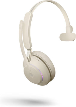 Jabra Evolve2 65 MS Mono - Bluetooth Headset USB-C - Microsoft Teams gecertificeerd - Beige