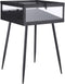 Mica Decorations Glenn Bijzettafel - L38 x B40,5 x H58 cm - Metaal/Glas - Zwart