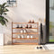 vidaXL - Schoenenrek - 65x24x117 - cm - bewerkt - hout - grijs