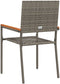 vidaXL - Stapelbare - Tuinstoelen - 2 - stuks - Grijs - Poly - Rattan