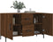 vidaXL - Dressoir - 100x36x60 - cm - bewerkt - hout - bruin - eikenkleur