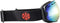 Frameless Skibril - Snowboardbril - Rood Spiegelglas - Mat Zwart - Categorie 3