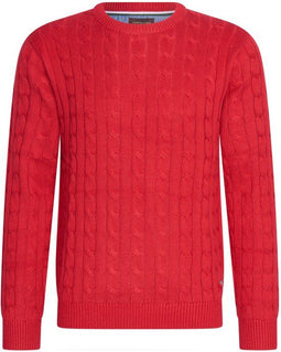 Cappuccino Italia - Heren Trui Adria Kabel - Rood - Maat M