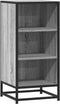 vidaXL - Dressoir - 35,5x35x76 - cm - bewerkt - hout - en - metaal - grijs - sonoma