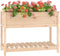 vidaXL - Plantenbak - met - schap - 111,5x54x81 - cm - massief - grenenhout