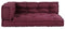 vidaXL - Pallet - Sofa - Kussen - met - Armleuningen - en - Rugsteun - - - Rode - Stof