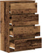 vidaXL - Dressoir - 60x35x98,5 - cm - spaanplaat - oud - hout