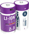 Ansmann 1314-0005 - Oplaadbare D-batterijen - 5400 mAh - Paars (2 stuks)