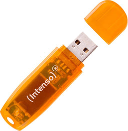 Intenso Rainbow Line USB stick - 64GB - 28 MB/s lezen - Oranje (3 stuks)