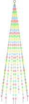 vidaXL - Vlaggenmast - kerstboom - 310 - LED's - meerkleurig - 300 - cm