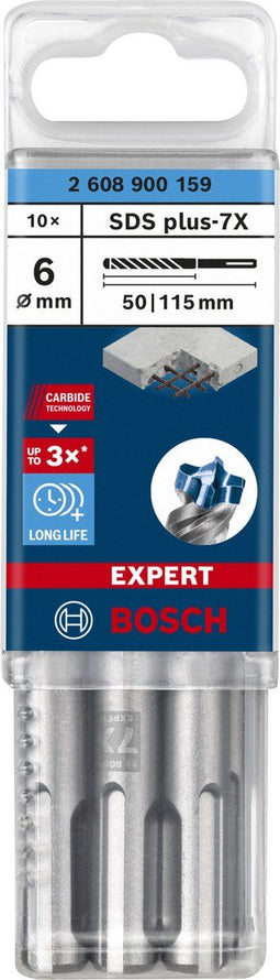 Bosch Expert SDS plus-7X - Hamerboor - 4 snijkanten - Langdurig gebruik