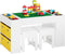 SoBuy KMB75-W - Kindertafel met 2 Krukjes - Dubbelzijdig Tafelblad - Wit (2 stuks)
