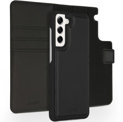Accezz Galaxy S21 FE - Premium Leather 2 in 1 Wallet Bookcase - Uitneembare backcover - Zwart