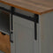 vidaXL - Tv-meubel - HALDEN - met - schuifdeur - grijs - 110x40x60 - cm - massief - hout