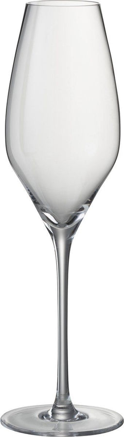 J-Line glas champagne Leti - glas - transparant - 6 stuks