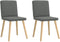 vidaXL - Eetkamerstoelen - 2 - st - stof - donkergrijs
