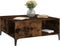 vidaXL - Salontafel - 80x80x36,5 - cm - bewerkt - hout - gerookt - eikenkleurig