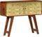 vidaXL - Dressoir - 90x30x77 - cm - massief - sheeshamhout - met - gouden - print