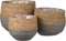 Mica Decorations Jorck Mand - Plantenmanden - Set van 3 - H15 x Ø18 cm H19 x Ø22 cm H24 x Ø26 cm - Grijs (set van 3)