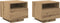 vidaXL - Nachtkastjes - met - LED-verlichting - 2 - stuks - Artisan - Eiken - 40x39x37 - cm