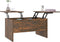 vidaXL - Salontafel - 80x50x42,5 - cm - bewerkt - hout - gerookt - eikenkleurig