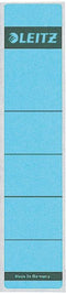 Rugetiket Leitz smal/kort 39x192mm zelfklevend blauw - 10 stuks