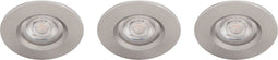 Philips Dive - Badkamerinbouwspot - 3-lichts - Vochtbestendig - Nikkel (3 stuks)