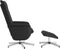 Fauteuil verstelbaar met voetenbankje kunstleer zwart