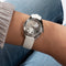 Guess MINI LUNA GW0724L1 - Polshorloge - Zilverkleurig met witte siliconen band - 30 mm