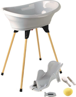 Thermobaby Vasco baby badje zacht grijs - complete set met standaard 7 in 1