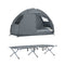 SoBuy OGS32-HG - Camping Tent - 4-in-1 met Luchtmatras en Slaapzak - Grijs