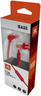 JBL T110 - In-ear oordopjes - JBL Pure Bass - Rood