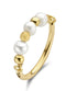 Casa Jewelry Ring Blanca S 52 - Aanschuifring - Goud Verguld - Wit