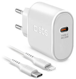 SBS TETRKITPD20LIGW - Oplader - USB/TB Power Delivery max 20W - Wit