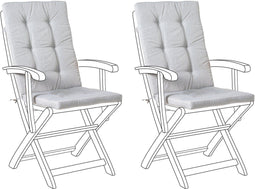 Set van 2 rug/zitkussens MAUI PREMIUM Grijs